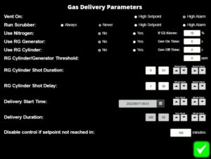 Gas Delivery Parameters