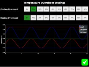 Temperature Overshoot settings